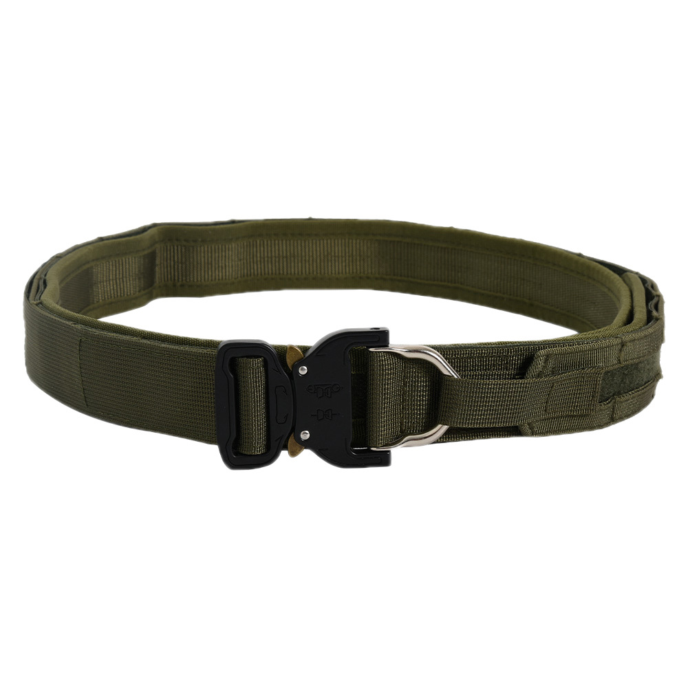 Picture of 3.8cm Double Layer Thickened Tactical Belt Upgraded Cobra Buckle Nylon Belt Military Fan CS Outdoor Belt