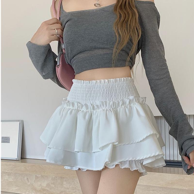 Ballet Style Skirt Women's Autumn 2024 New High Waist Slimming Design Sweet Spicy Cake Puffy Skirt