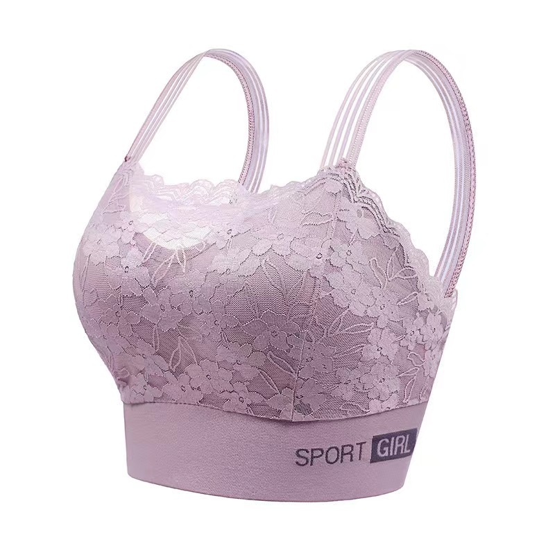 Picture of Beauty back lace wrapped chest beauty back seamless big chest show small breast contracting breast plus size anti-exposure bottoming wrapped chest female bra