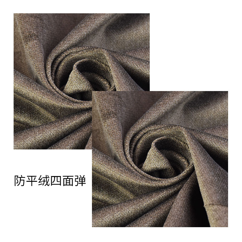 25W anti-velvet four-sided elastic 310GSM velvet warp and weft double elastic fabric suit velvet casual wear fabric
