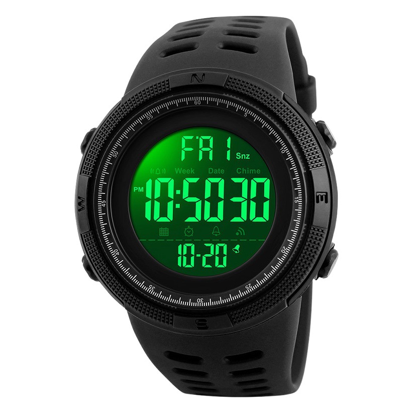 Time US Foreign Trade Explosions Multifunctional Luminous Waterproof Electronic Watch 1251 Students Outdoor Sports Electronic Watch