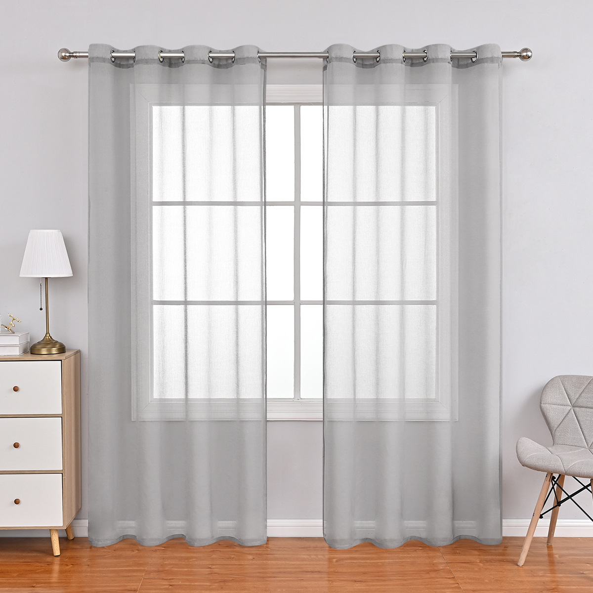 Picture of Cross-border solid color full Dolly window screen semi-shading curtains Amazon Meikeduo hot finished curtain wholesale