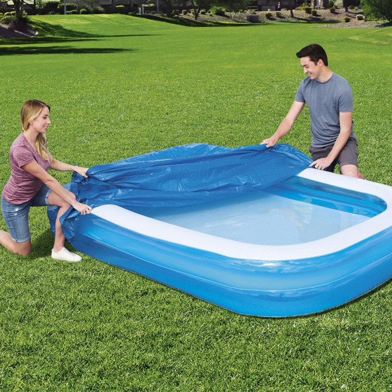 Picture of 58108 Square Inflatable Swimming Pool Cover Swimming Pool Dust Cover Thickeneded Pe Swimming Pool Cover