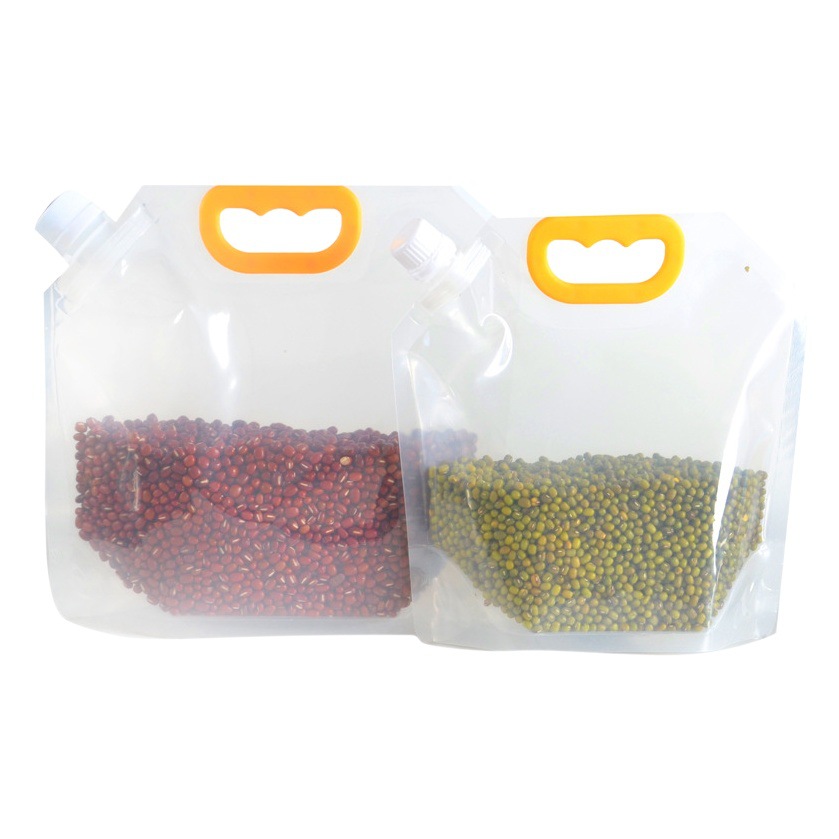 Grain grain self-supporting suction nozzle sealed bag manufacturers spot wholesale grain storage bag transparent self-supporting suction nozzle bag