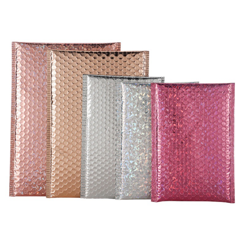 Colorful Thickeneded Laser Aluminized Film Bubble Bag Amazon Logistics Packaging Express Bag Bubble Packaging Bag