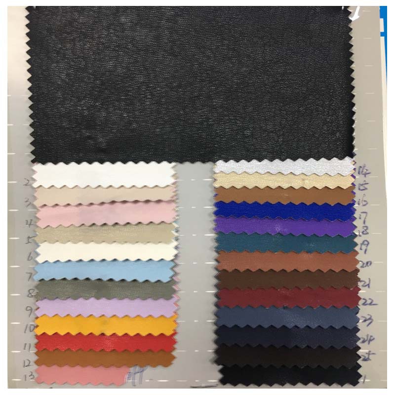 Picture of Wash-free stretch frosted Nappa clothing pu leather fabric fine grain imitation sheepskin clothing PVC leather artificial leather