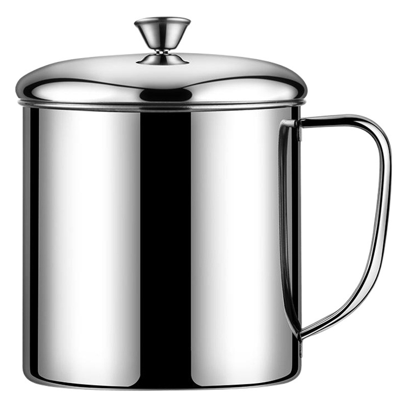 Picture of 304 Stainless Steel Water Cup with Lid Milk Cup Kindergarten School Children's Water Cup with Handle Mouth Cup Tea Tank Drop-proof