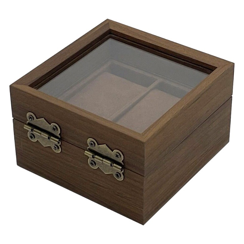 [Retro Edition] in stock Wholesale Black Walnut Wooden Double Watch Storage Box Watch Box Couple Watch Box