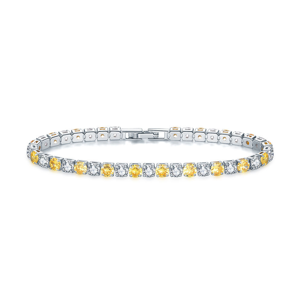 Picture of 4.0mm zircon tennis bracelet for men and women fashion simple bracelet jewelry ins cross-border factory wholesale