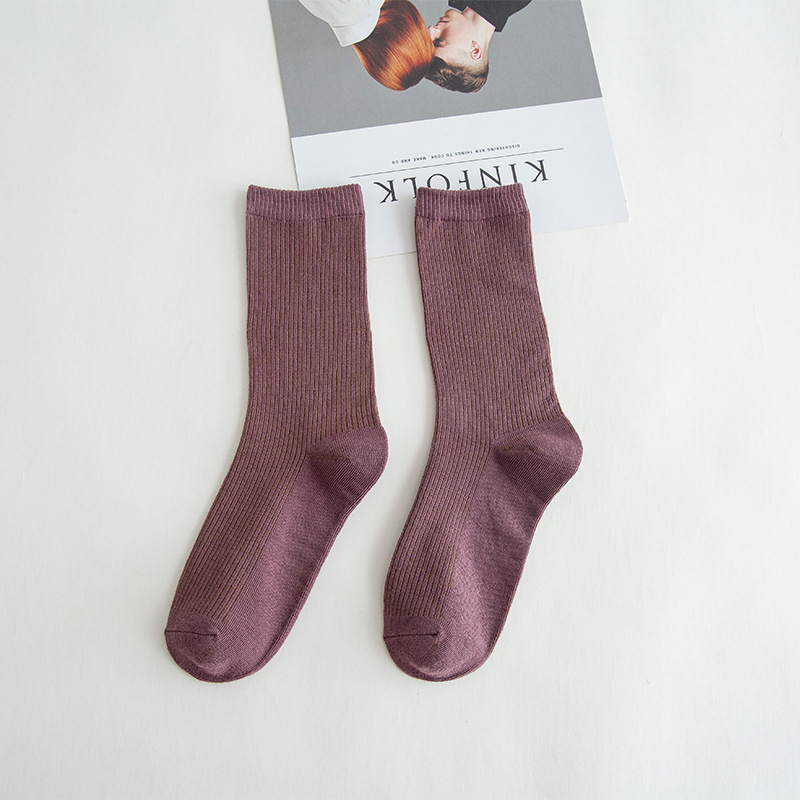 Picture of Spring and summer women's socks solid color dopamine color tube socks Zhuji pile socks ladies candy color socks cotton socks