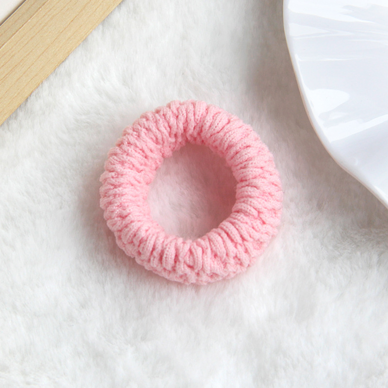 Picture of THICK THICK high elastic towel ring color seamless hair ring ponytail hair rope hair rope does not hurt hair rubber band for women