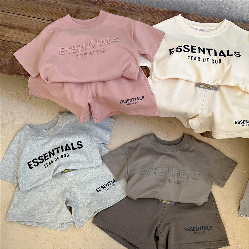 Children's Sports suit 2024 Summer New Boys and Girls Short-sleeved T-shirt Baby Casual Shorts Fashionable Two-piece Set
