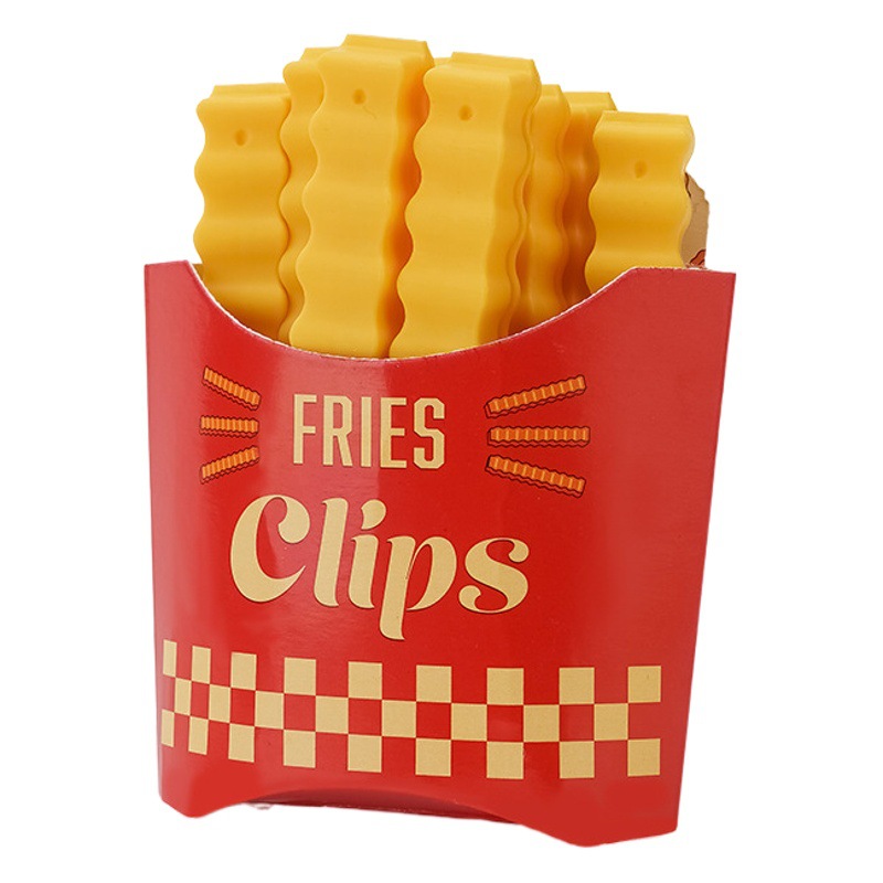French fries sealing clip kitchen refrigerator magnetic sealing clip adsorption storage box sealed moisture-proof fresh-keeping household small clip