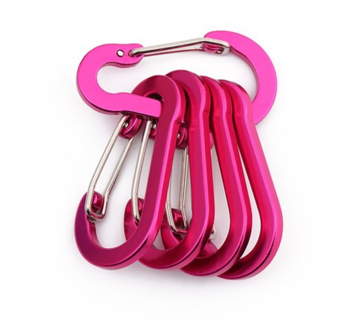 Picture of Multicolor Aluminum Alloy Steel Wire No.5 Outdoor Gourd Mountaineering Buckle Backpack Kettle Hanging Buckle Hanging Buckle Squashed Spring Buckle