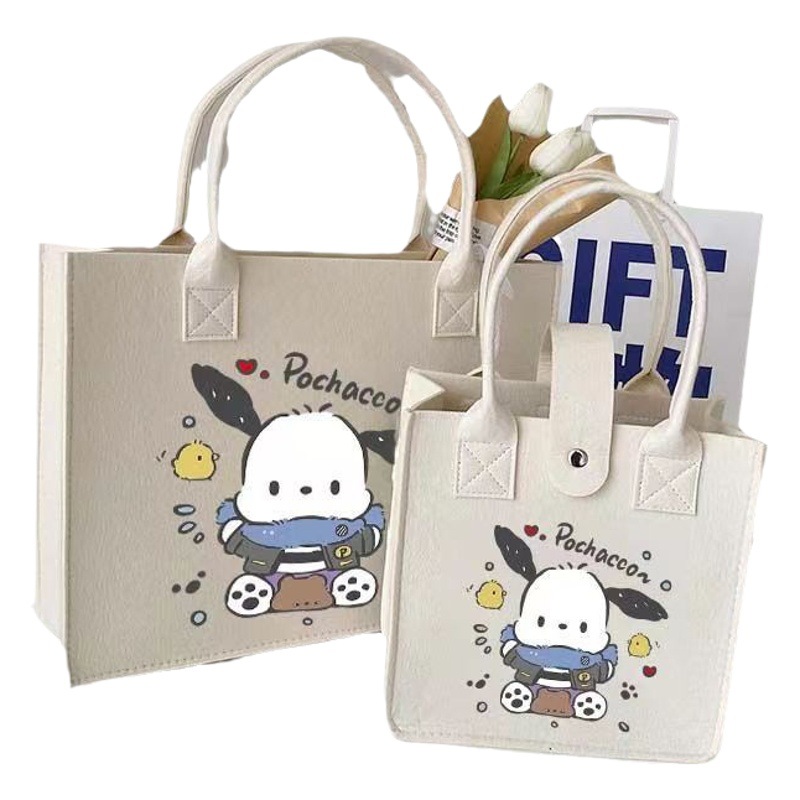 New Handbag Hand Carrying Out Shoulder Bag Female Baoma Felt Bag Fashion Tote Bag Student Class Classes Bag