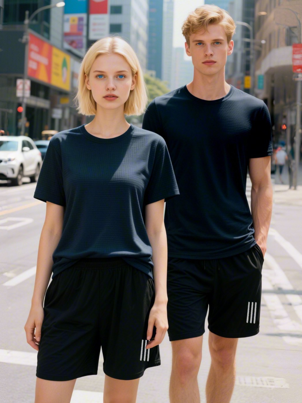 Picture of New Casual suit Men's Summer Thin Breathable Quick-drying Short-sleeved Shorts Green plus size Loose Sports Two-piece Set