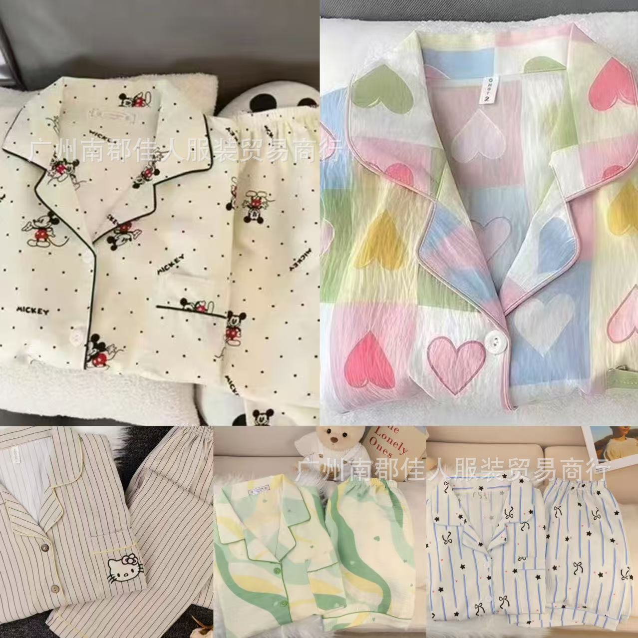 Long-Sleeved Cloud Cotton Pajamas for Women 2025 Spring and Autum Can Be Worn Outside Korean Style Ins Cartoon Girl Home Clothes Pajamas
