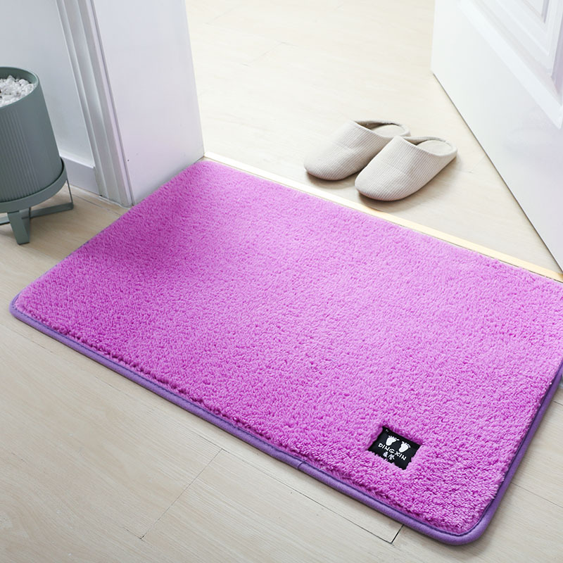 Picture of Toilet Floor Mat Door Absorbent Dirty-Resistant Bathroom Anti-Slip Mat Thickened Plush Toilet Door Mat Machine Washable