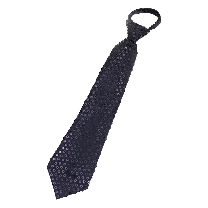 Party Party Stage Performance Sequin Tie Free Tie Lazy Zipper Adjusting Tie Bow Large Bow Tie