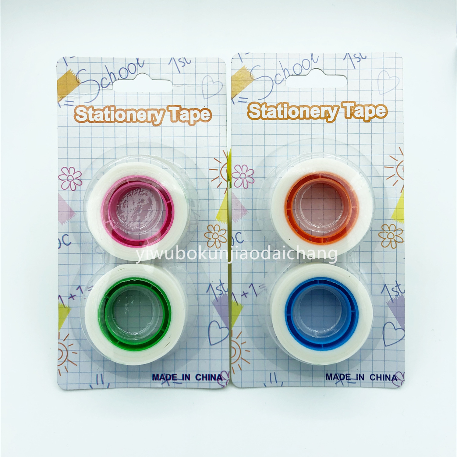 Shredded color core invisible stationery student correction word transparent small tape suction card packaging 1.8*20m one-piece starting batch