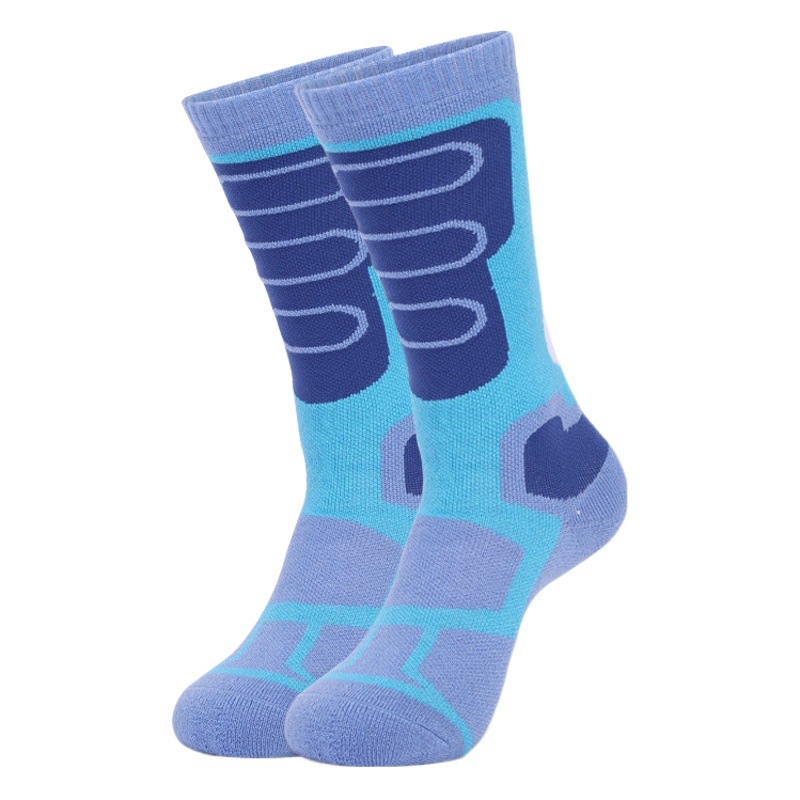 Two Wolf Kidsren's Ski Socks Thickeneded Winter Sports Long Terry Bottom Merino Wool Deodorant Warm Socks