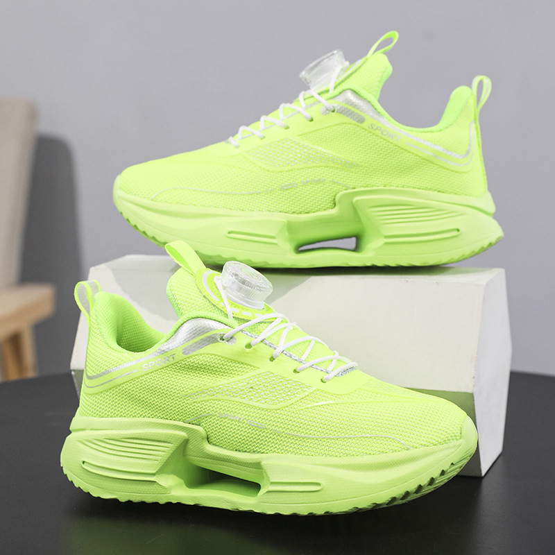 Spring and Summer Children's Breathable Sports Shoes Jueying Running Shoes Swivel Buckle Primary School Students' Physical Education Class Casual Sports Style