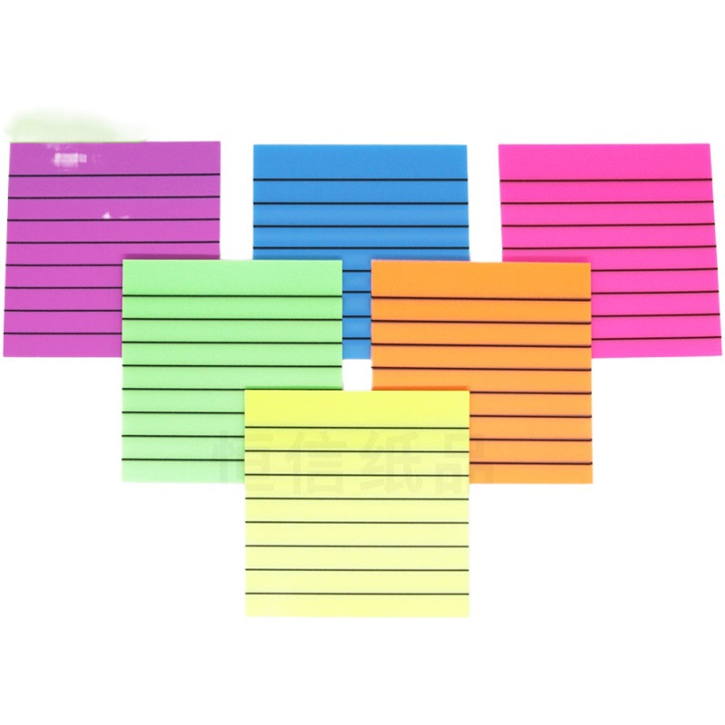 Large Color Transparent Sticky Notes Internet Celebrity Horizontal Line Note Paper Student Stationery Cultural Supplies Manufacturer Wholesale