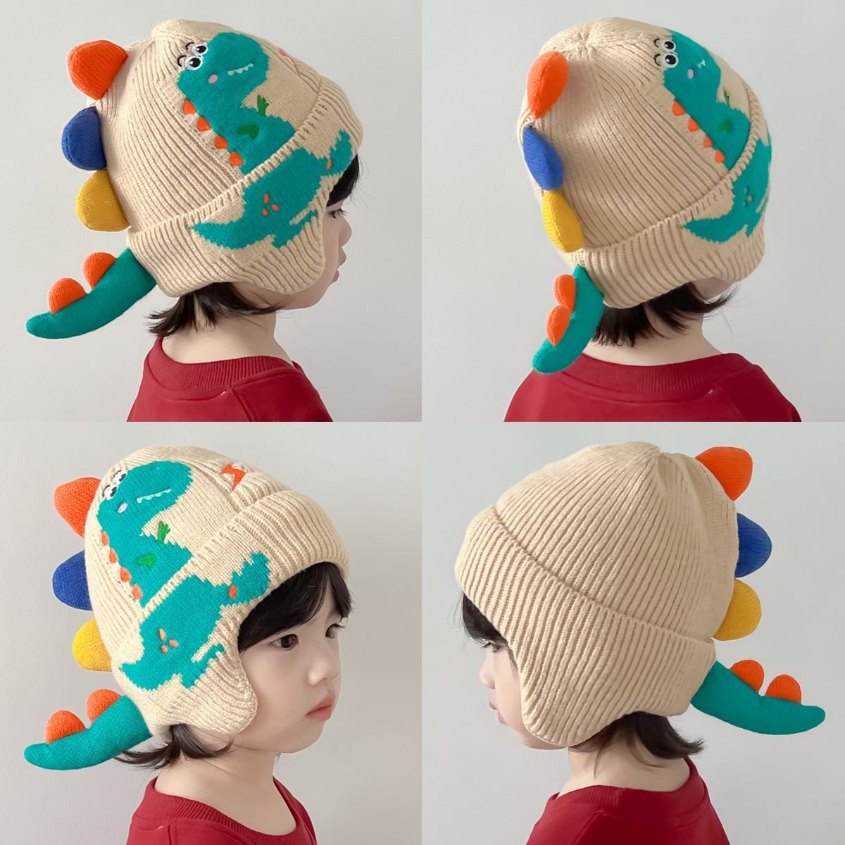 Children's Hat Autumn and Winter Boys' Cute and Super Cute Knitted Woolen Hat Girls' Windproof Ear Protection Baby Thickeneded Warm Hat
