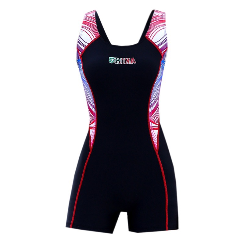Factory wholesale swimsuit ladies new nylon professional sports one-piece flat angle conservative slim diving sleeveless swimsuit