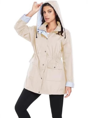 Picture of Cross-border selling Amazon foreign trade Europe and the United States wind outdoor sports assault clothing hooded rainproof long trench coat coat