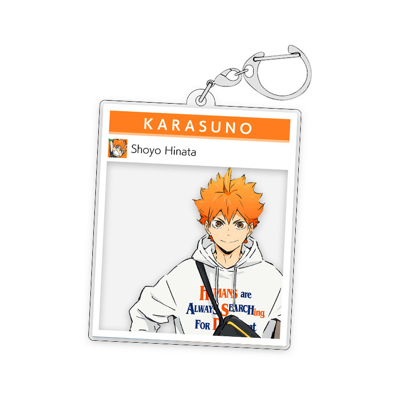 Picture of Volleyball Youth peripheral transparent card pendant Japanese Xiang Xiangyang claw grinding total Moon Island acrylic transparent card pendant