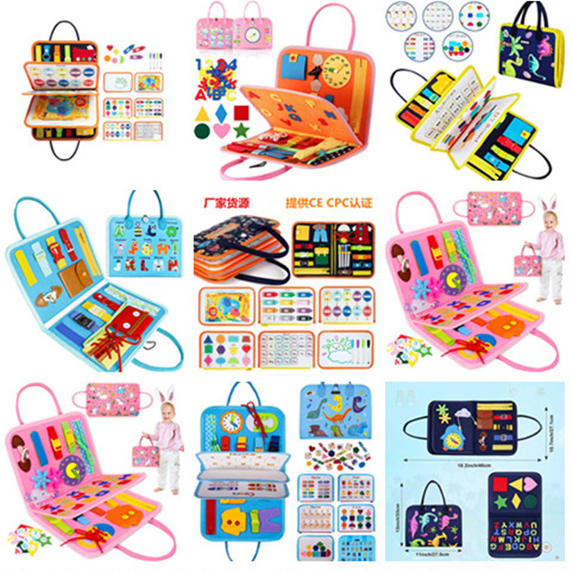 Cross-border Felt Learning Board Busy Board New Hot Selling Children Early Education Intelligence Development Felt Busy Board