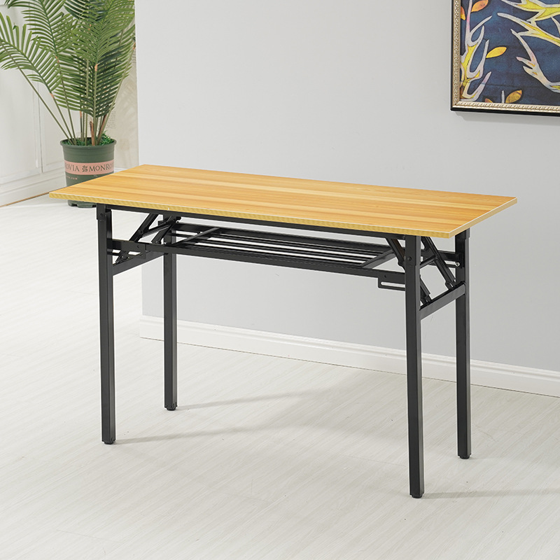 Picture of Factory straight hair simple folding table Office conference table long learning desk computer training table modern minimalist