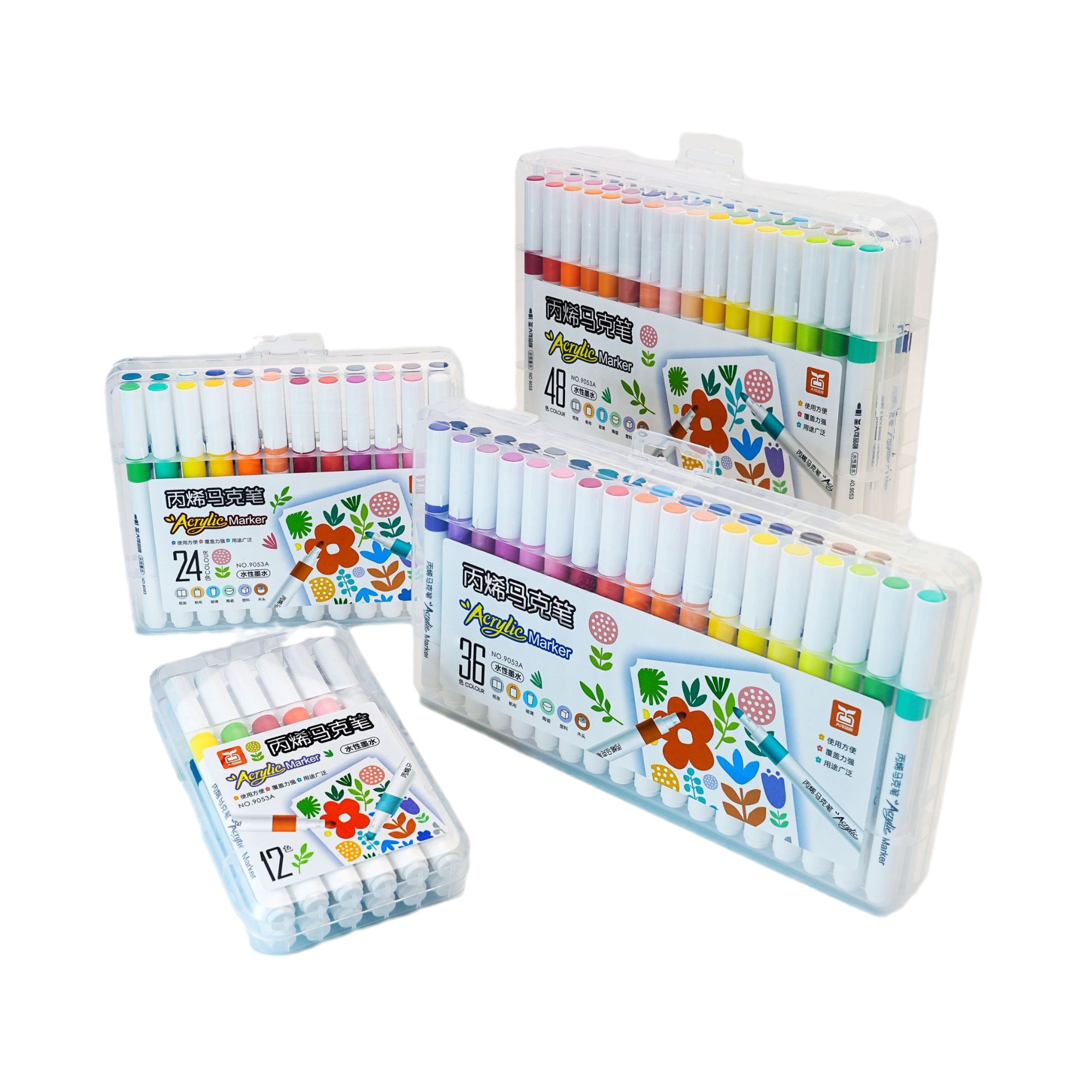 Picture of Dayico Pinchuang Acrylic Marker Pen 12/24/36/48/60 Color Watercolor Pen Painting Marker Highlight Pen Wholesale