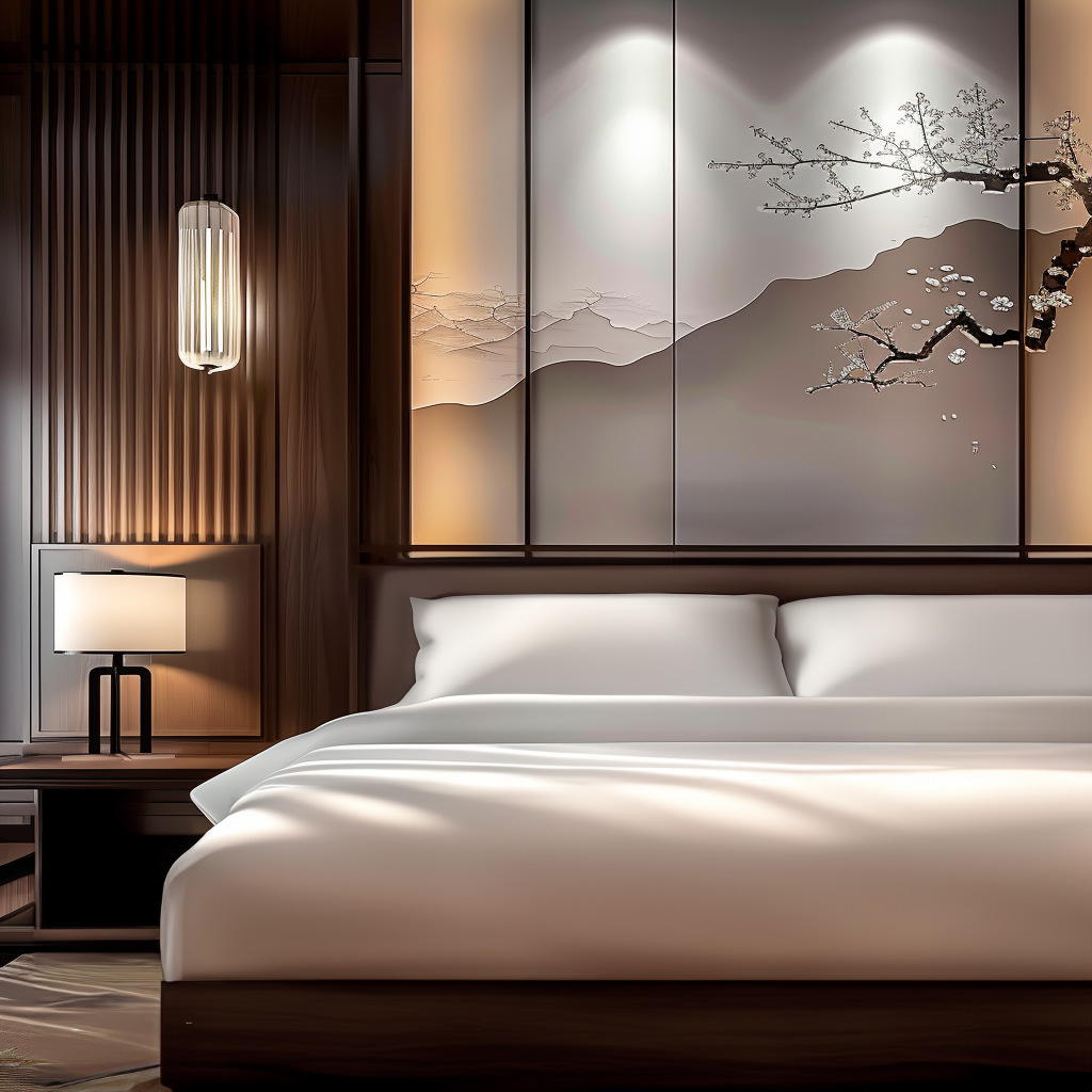 Picture of Hotel linen four-piece encrypted bed sheet quilt cover cotton hotel bedding hotel linen hotel four-piece set