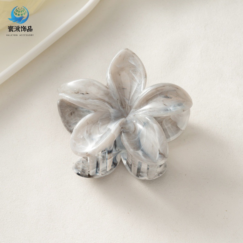 Picture of Cross-border egg flower clip large high-grade gradient Flower hairpin back head updo ponytail shark clip headdress
