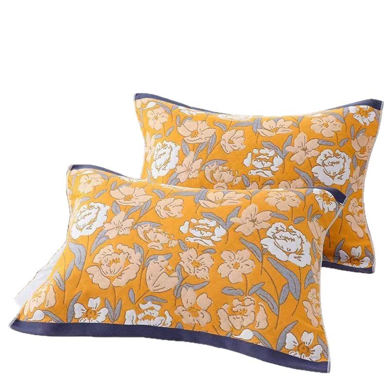 Picture of Gauze Pillow Towel Adult Pillow Headband Sweat-absorbent Comfortable Breathable Four Seasons Household European-style Soft Skin-friendly Single Strip