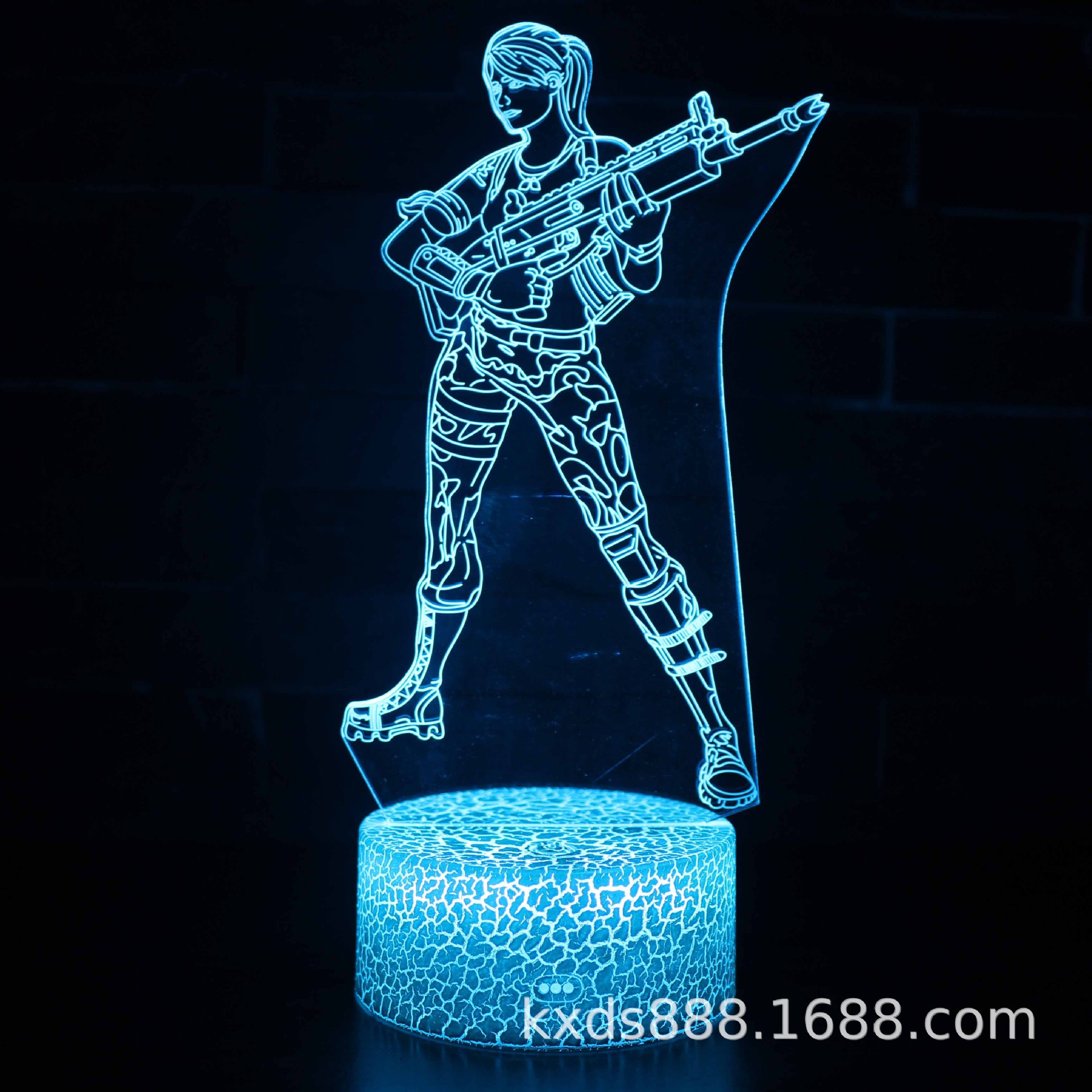 Picture of Kaixing Cross-border Exclusive Fortress Night Game Series 3D Nightlight LED Colorful Touch Remote Control Creative Table Lamp