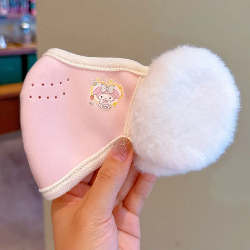 Picture of Children's Mask Girls' Windproof Ear Mask Integrated Warm Thickened Winter Ear Mask for Primary School Students Outdoor Cycling Cold-proof Ear Mask