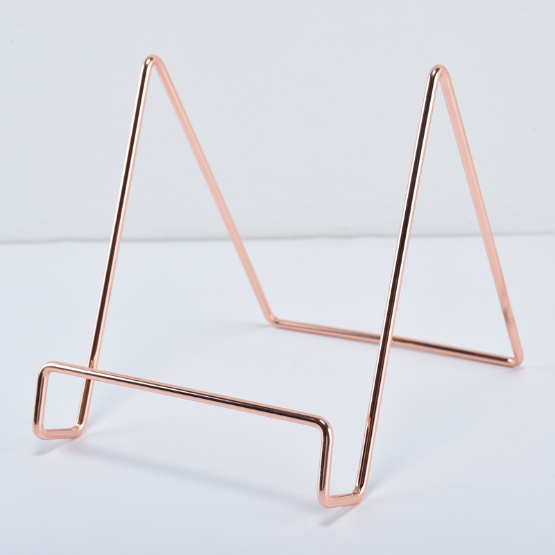 Picture of Factory wholesale simple desktop wrought iron IPAD stand metal plating CD mask display stand recipe plate rack