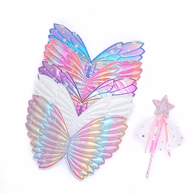 Trendy Hot-Selling Single-Layer Butterfly Wings Kidsren's Princess Dress Veil Elsa Crown Elsa Hair Accessories Cute Accessories