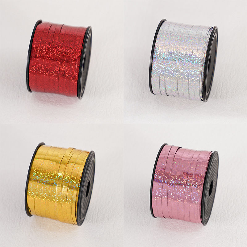 Balloon Rope Ribbon Streamer Rain Silk Ribbon Tassel Decoration Laser Tie Tie Rope Wedding Kidsren's Birthday Party