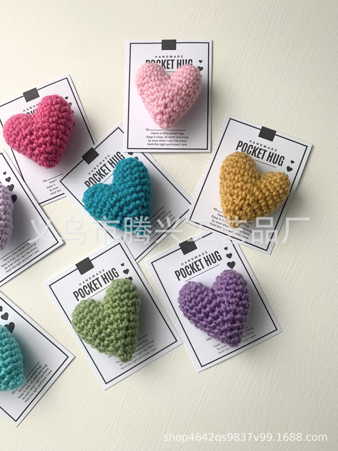 Picture of Crocheted Heart Pocket Hug Crocheted Heart-shaped Pocket love 2024 independent station New