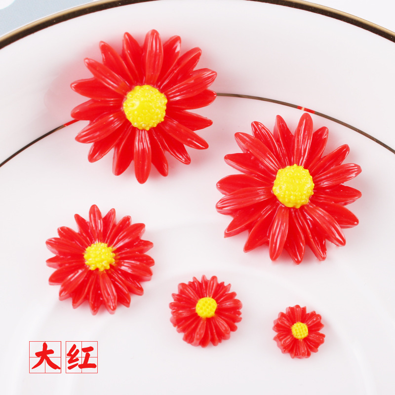 Picture of Cross-Border Resin Sunflower DIY Cream Mobile Phone Case Accessories Kidsren's Hair Accessories Daisy Flower Decoration Materials