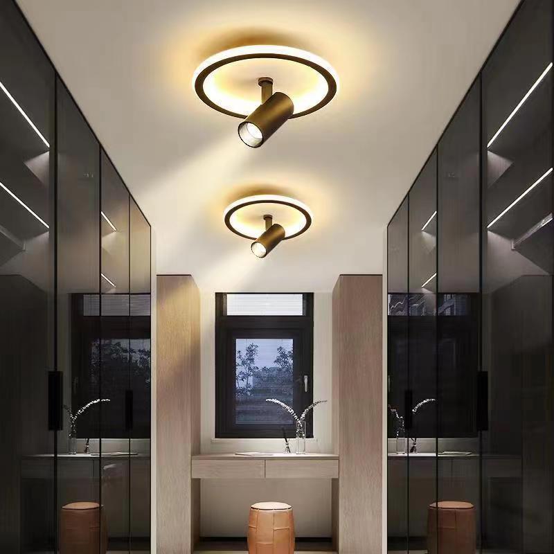 Picture of Entrance Hallway Ceiling Light, Corridor Sensor Ceiling Light, Modern Minimalist Cloakroom Shop Surface-Mounted Rotating Spotlight