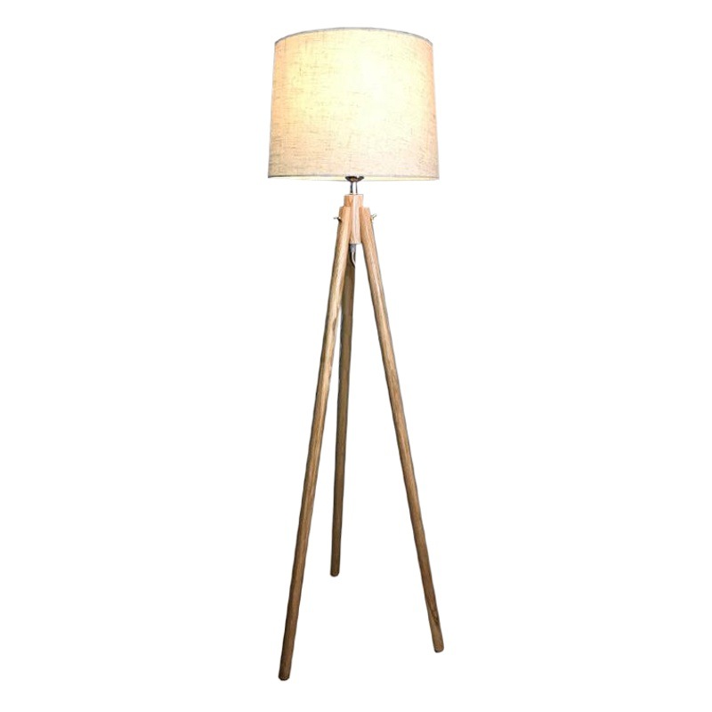 Floor Lamp Bedroom Living Room Office Simple Creative Nordic Japanese Wooden Warm Coffee Table Triangle Vertical Table Lamp