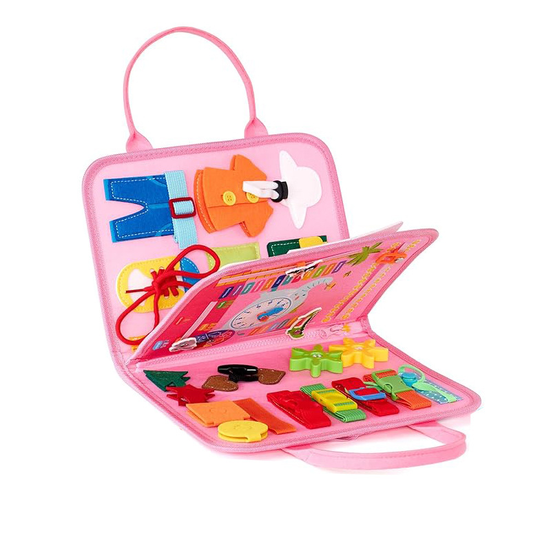 Picture of Portable Felt Dressing Learning Board Early Education Kidsren's Educational Toy Training Education Enlightenment New Felt Learning Board