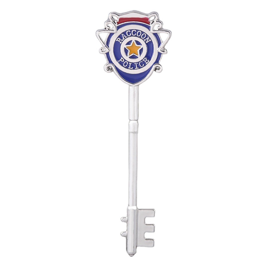 Resident Evil 2 Raccoon City Police Badge Sign Key Pendant Holiday Gift cos Decoration Props