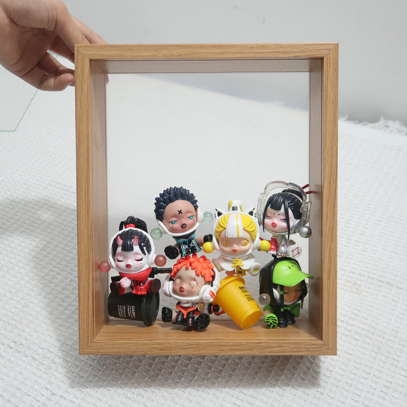 Picture of Double-Sided Transparent Hollow Photo Frame Wholesale Bubble Mart Blind Box Storage Three-Dimensional Display Table Display Box Picture Frame