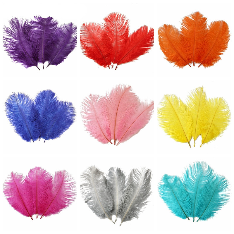 Factory supply ostrich feather 30-35cm size full multi-color optional wedding performance ostrich feather